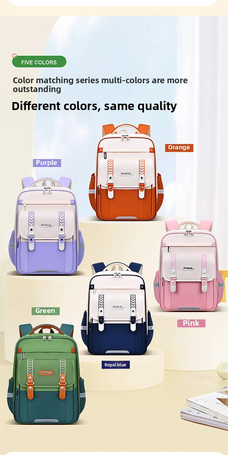 New Primary School Students' Backpacks for Boys and Girls Suitable for Grades 1-6 - 9 Large Capacity Children's School Bags
