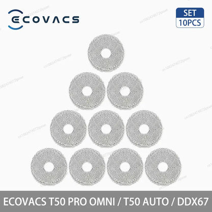 ECOVACS T50 PRO OMNI / T50  AUTO / DDX67 Robot Vacuum Cleaner Accessories Main Side Brush Hepa Filter Mop Cloth Dust Bag Parts