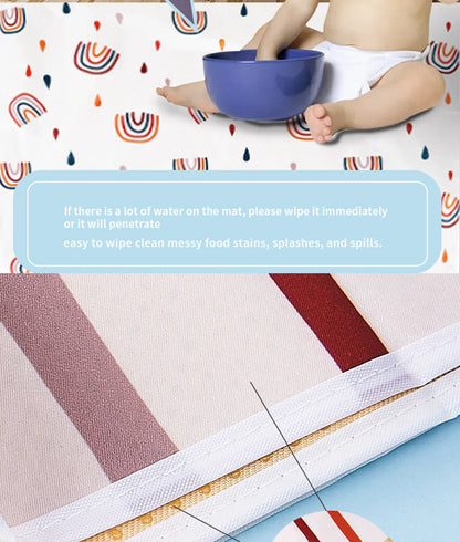 Happy Flute Baby Play Mat, Baby Crawling Mat Portable Waterproof , Anti-Slip Folding Mat Playmat For Baby Indoor Or Outdoor Use