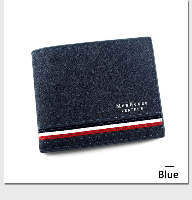 Short Men Wallets Zipper Coin Pocket Slim Card Holders Luxury Male Purses High Quality PU Leather Men's Wallet Money Clips