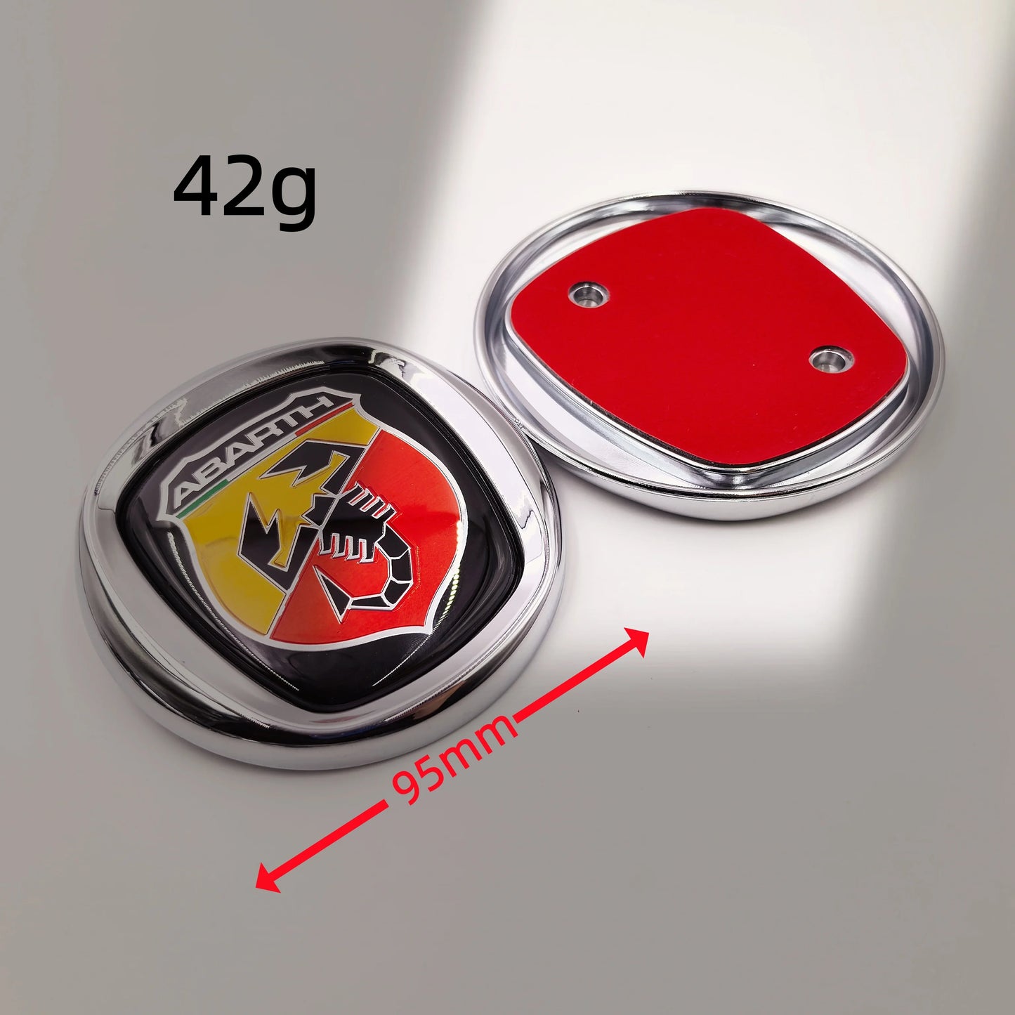 FIAT Abarth ForFord 145MM 4-Pin Car Emblem Hood Front Bonnet Grill Rear Trunk Badge Front Hood Emblem Bonnet Rear Trunk Badge