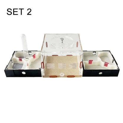 Acrylic Ant Farm Unlimited Expansion Ant Nest with Feeding Area Gypsum Ant House Pet Anthill Workshop Moisturizing Water Tower