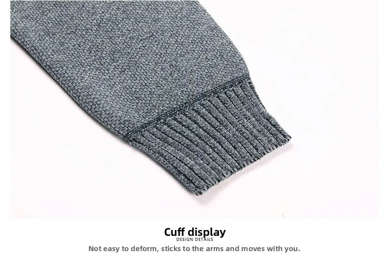 Premium Thick Chenille Fabric Warm New Brand Casual Fashion Stand Collar Men Jacket Streetwear Zipper Autumn Winter Coats