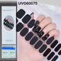 16/18/20Tips Semi-Cured Gel Nail Strips Adhesive Full Cover Stickers for Nails UV Lamp Need Press On Nails Fashion Manicure