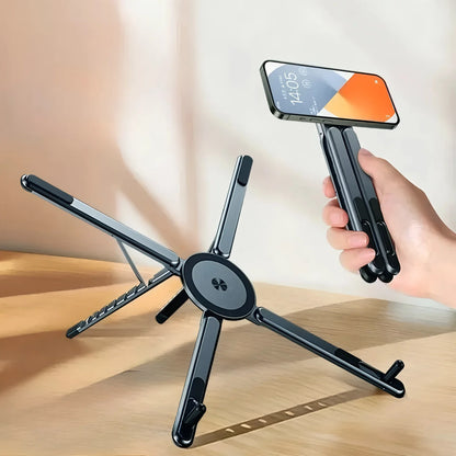 Foldable Magnetic Laptop Stand Aluminum Alloy Portable Adjustable Stand Heat Dissipation Holder for Smart Phone Tablet Notebook