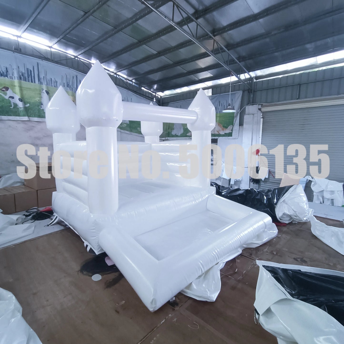 3x2.5M White Bouncer Wedding Birthday Event Jumping Mini Bounce House Commercial White Bounce House With Ball Pit Customized