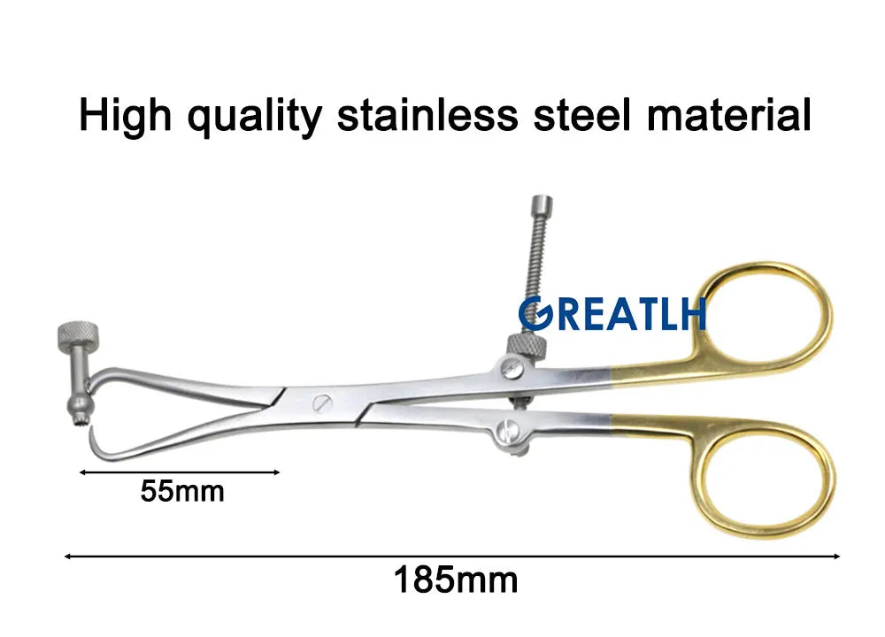 GREATLH Orthopedic Bone Reduction Forceps with Drill Guide Autoclavable Orthopedic Veterinary Instruments Stainless Steel