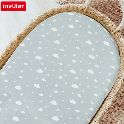 Cartoon Printed Crib Sheet Set Baby Bedding Toddler Mattress & Changing Pad Cover Polyester Cotton Fitted Bassinet Sheets