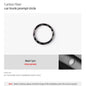 For Tesla 2019- Model 3 Highland 2024 Model Y Juniper Carbon Fiber Rear Trunk Switch Prompt Circle Trim Sticker Car Accessories