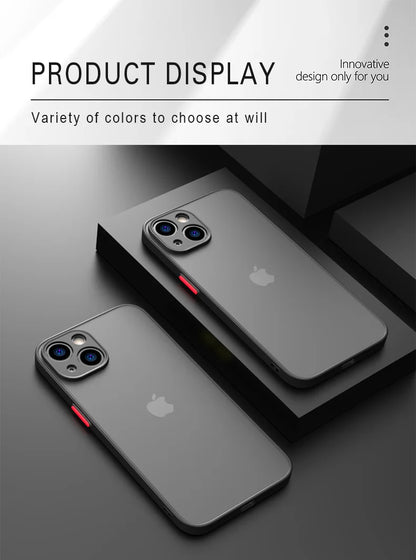 Matte Phone Case for IPhone 13 12 11 14 Pro Max Mini Luxury Soft Silicone Shockproof Case for IPhone X XS Max XR 15 7 8 Plus SE