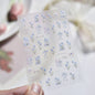 5D Starfish Fish Tail Small Fish Blue Bow Shell Silver Glitter Star Nail Art Stickers Ocean Fantasy Summer Nail Decals Manicure