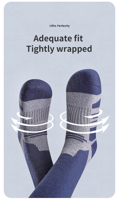 COPOZZ Winter Men Women Thermal Ski Socks Warm Wool Cycling Soccer Snowboard Socks Thickened High Tube Moisture Absorption Socks