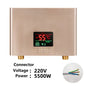 110V 220V Instant Water Heater Kitchen Bathroom Wall Mounted Electric Water Heater Hot Water Shower with LCD Temperature Display