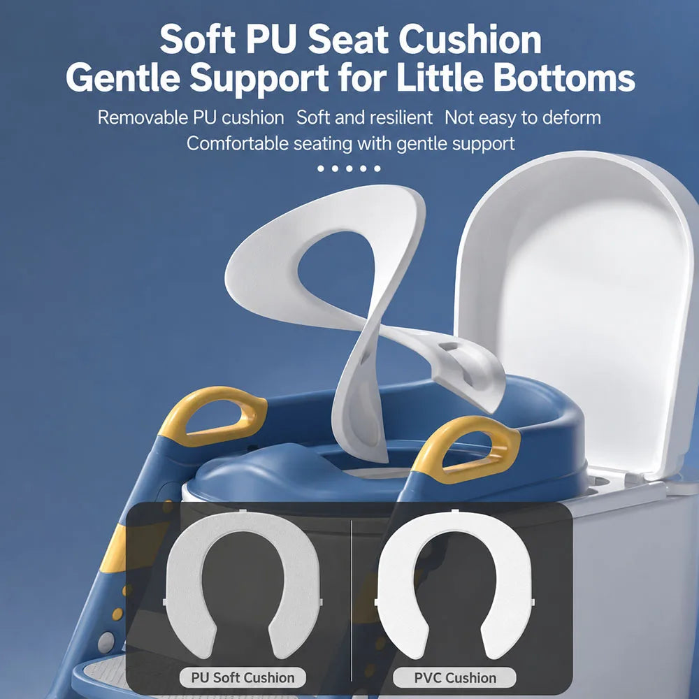 New Children's Toilet Stepped Baby Boys and Girls Toilet Training Foldable Foot Stool Toilet Seat Ring Stepped Assisted Tool