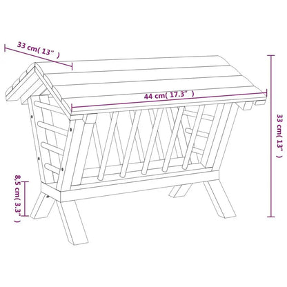 44x33x33 Cm Rabbit Hay Feeder, Solid Fir Wood Hay Rack, Large Capacity Feeding Holder, Helps Reduce Hay Mess, Easy To Use, For Rabbit Cage, Bunny Hutch, Small Animal Feeding Area