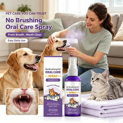 Pet Oral Care Spray Teeth Cleaning Remove Plaque Tartar Eliminate Bad Breath  Dental Dirt Protect Gum Health for Cats Dogs 50ml