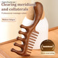 1Pcs Golden Silk Sandalwood Narrow Dual-purpose Comb Care Scalp Comb Gua Sha Meridian Dredging Hairdressing Tool