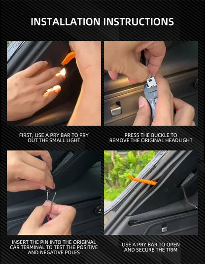 New car universal trunk and trunk lights with colorful lighting APP control LED ambient light RGB decorative light