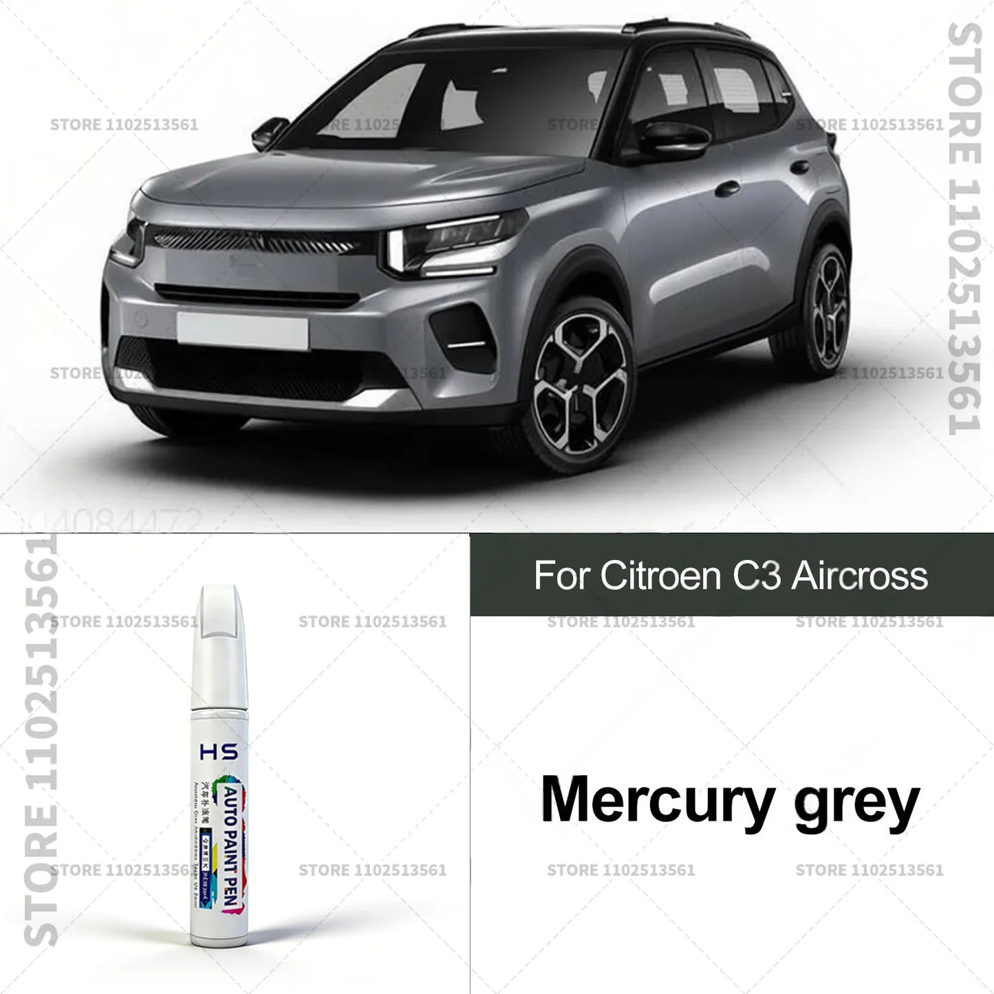 Touch Up Paint Pen Quick Repair Car Scratch Chip Paint Brush Cosmo blue black Montana green Ploar white For Citroen C3 Aircross