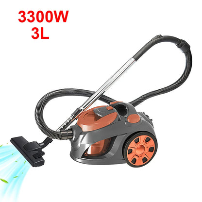 3300W Multicyclonic Vacuum Cleaner 3L Bagless Canister Vacuum Cleaner Cleaning Machine for Hard Floors Carpets Pet Hair