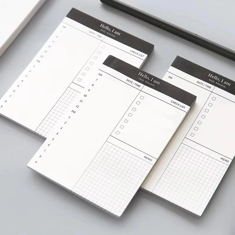 Mini Daily Weekly Planner Notebook, Desk Check List Schedule Organizer, Office School Stationery Portable Journal Notepad