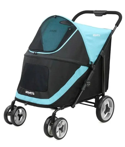 Portable Golden Retriever Large Dog Pet Stroller Cart Simple 4-wheel Foldable Large Capacity Stroller Outdoor Travel Pet Trolley