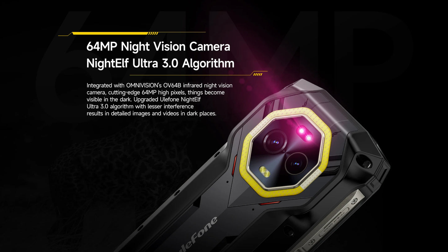 Ulefone 4.7" Rugged Phone Armor Mini 20 Pro 5G Android 14 16+256GB Smartphone LED Light 64MP Night Camera Mobile Phone