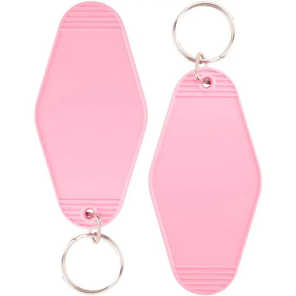 A84E-24 Pcs Vintage Motel Keychain DIY Blank Hotel Keychains Heat Transfer Blank Keychains Bulk Sublimation