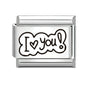 New Y2K Colorful Glaze English Word Italian Charm Link Fit 9mm Stainless Steel Jewelry DIY Making Bracelets For Gifts