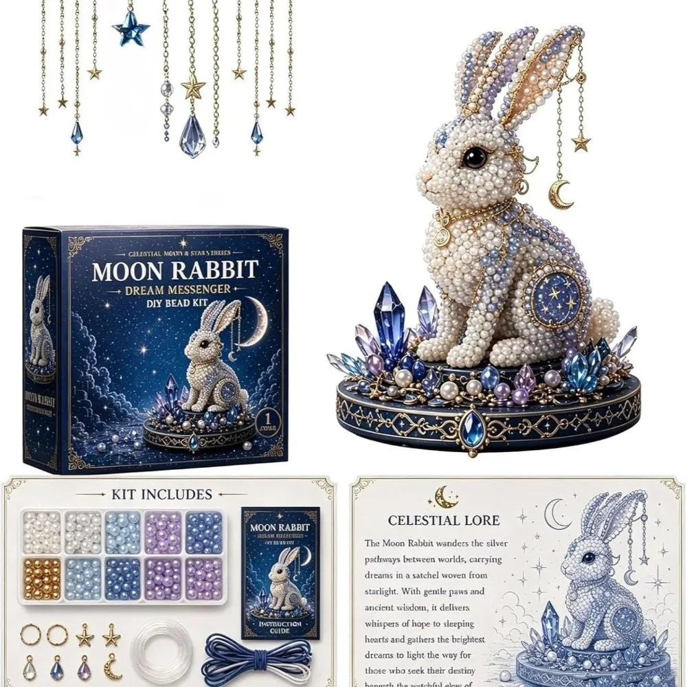 3D Design Animal Guardian Beading Kit Handmade Material Package Animal Bead Set with Colorful Beads Animal Shape Bead Craft Set