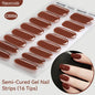 Gradient Auroras Semi Cured Gel Nail Strips Sparkly Shinning DIY Gel Polish Stickers for Nails Works with UV/LED Nail Lamps
