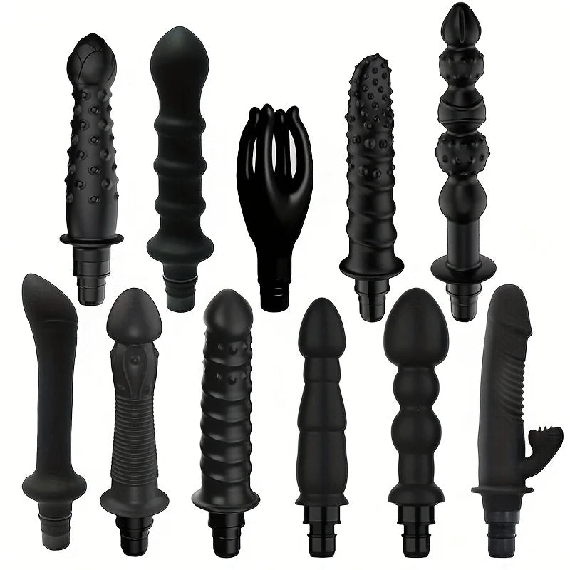1pc Black Silicone Massage Head, Fascia Gun Massage Head, With Multiple Uses, Including Three Interfaces, Used For Fascia Gun