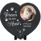 Personalized Pet Memorial Stone,Custom Cat Grave Marke Plaque With Photo&Name,Garden Slate Tombstone Pet Loss Remembrance Gift
