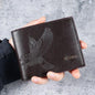 PU Leather RFID Wallet Men Slim Vertical Wallets Black Thin Short ID Credit Card Holder Minimalist Men's Brown Money Bag