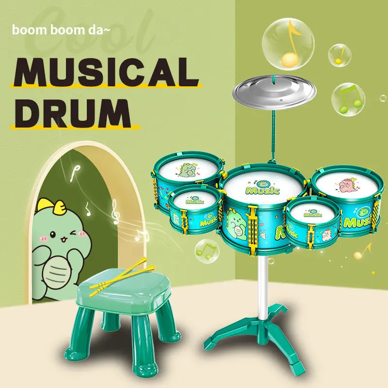 Drums, Jazz Drums, Music Enlightenment for Children and Babies, Toys, Imitation Musical Instruments, Beginners Practicing Music