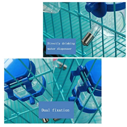 250ml Hamster Drinker Plastic Water Bottle Dispenser Feeder Hanging Pet Guinea Squirrel Rabbit Dog Drinking Head Pipe Fountain