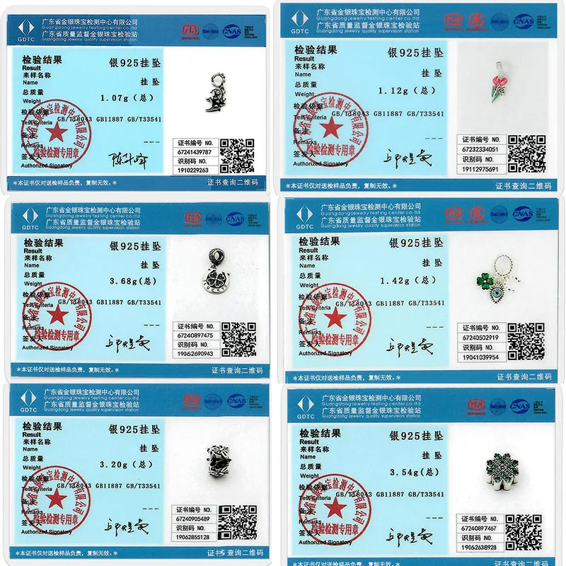 Original 925 Sterling Silver Charm Beads Clover Sunflower Tulip Carnation Pendant For Women Jewelry Fashion Gift