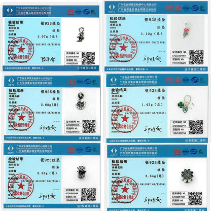 Original 925 Sterling Silver Charm Beads Clover Sunflower Tulip Carnation Pendant For Women Jewelry Fashion Gift