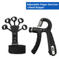 iLMH 5-60Kg Adjustable Grip Strength Trainer with Finger Exerciser Hand Grip Strengthener for Muscle Building and Injury Recover