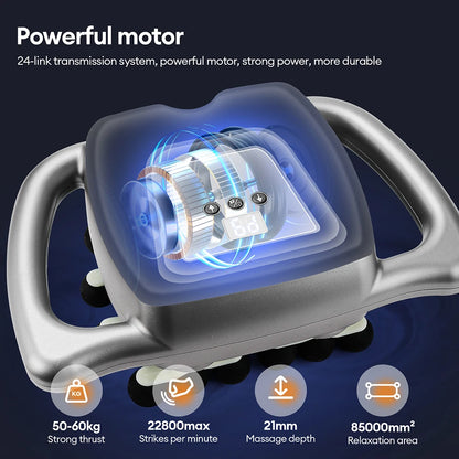 42-Heads Fascia Gun High-Frequency Vibration Body Massage Gun Back and Waist Massager Neck Shoulder Massager Muscle masajeador