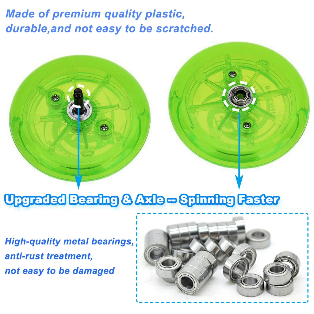 Ghost Hand Responsive Pro Level D1 Basic 2A Ball Bearing Yoyo for Fingertip Rope String Trick Game Looping Play Indoor Outdoor