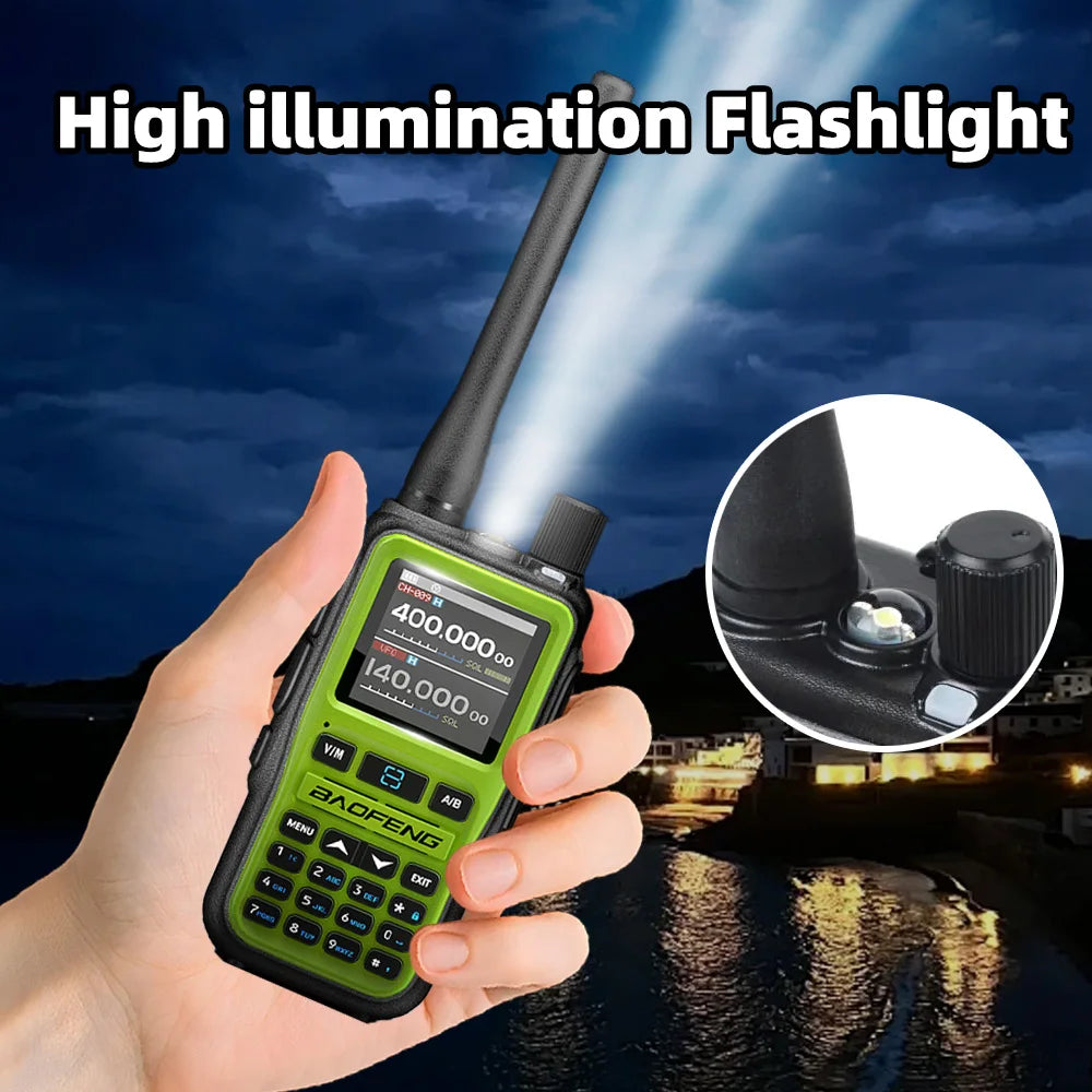 Baofeng UV 5R Mini Walkie Talkie One-click Frequency Matching Bluetooth Programming Frequency Dual PTT Band AM/FM Camping