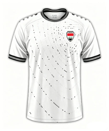 2026 Iraq Style Football Jersey Quick Dry Breathable Green White Fans Casual Outdoor Sports Streetwear T-shirt