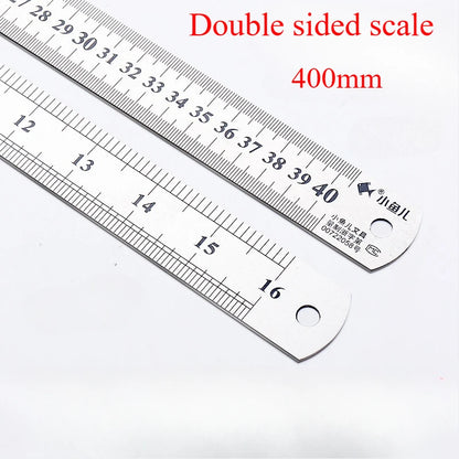 Stainless Steel Metal Straight Ruler Precision Double Sided Precision Measuring Tool Scale Metric Ruler Accessories 15-40cm