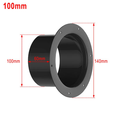 Vent Pipe Adapter Duct Joint Wall Flange Connector 75/100/125/150mm Durablity For Ventilation Pipe Ventilation Pipe Air Ducting