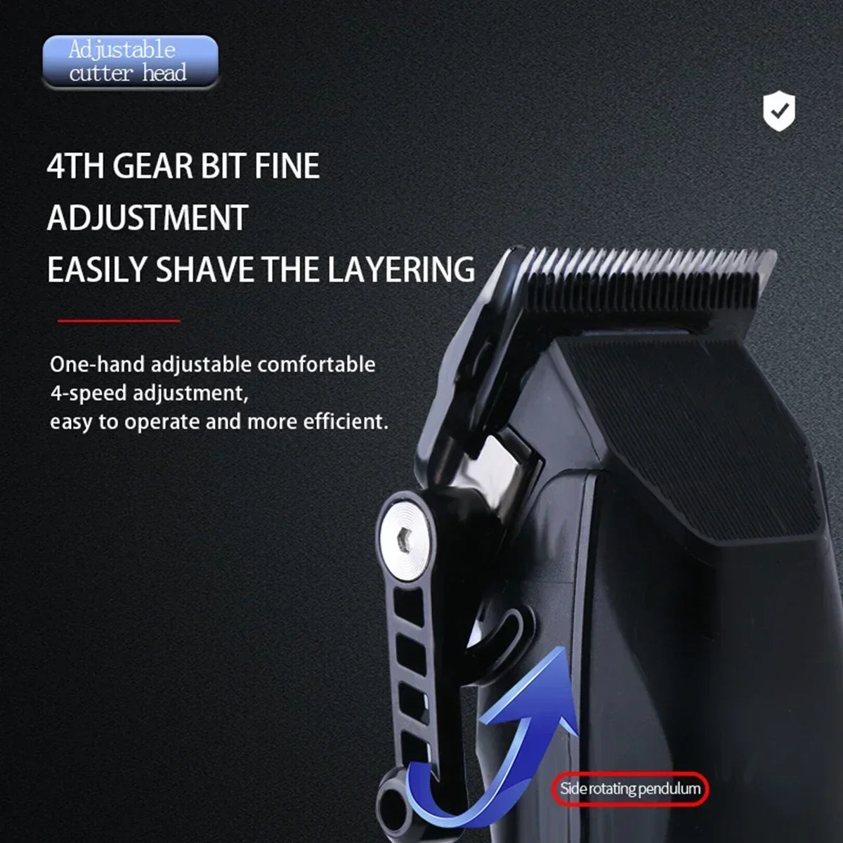 Kemei KM-1856 Professional Hair Clipper LED Display Cordless USB Interface Professional Men's Haircut Machine Hair Cutting