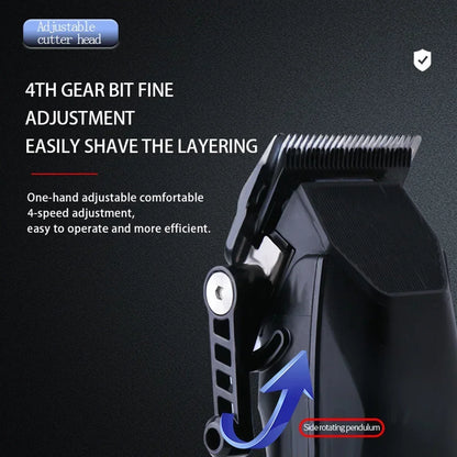 Kemei KM-1856 Professional Hair Clipper LED Display Cordless USB Interface Professional Men's Haircut Machine Hair Cutting