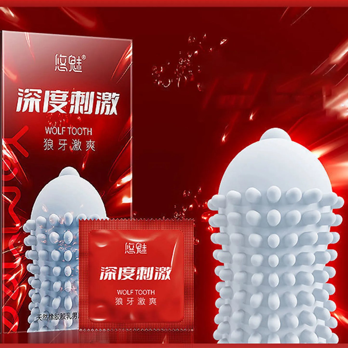 5D Dotted Condoms with Mustache Ribbed G Point Latex Ultra Thin Condom Orgasm Contraceptives Stimulate Vaginal Adults Sex Toys