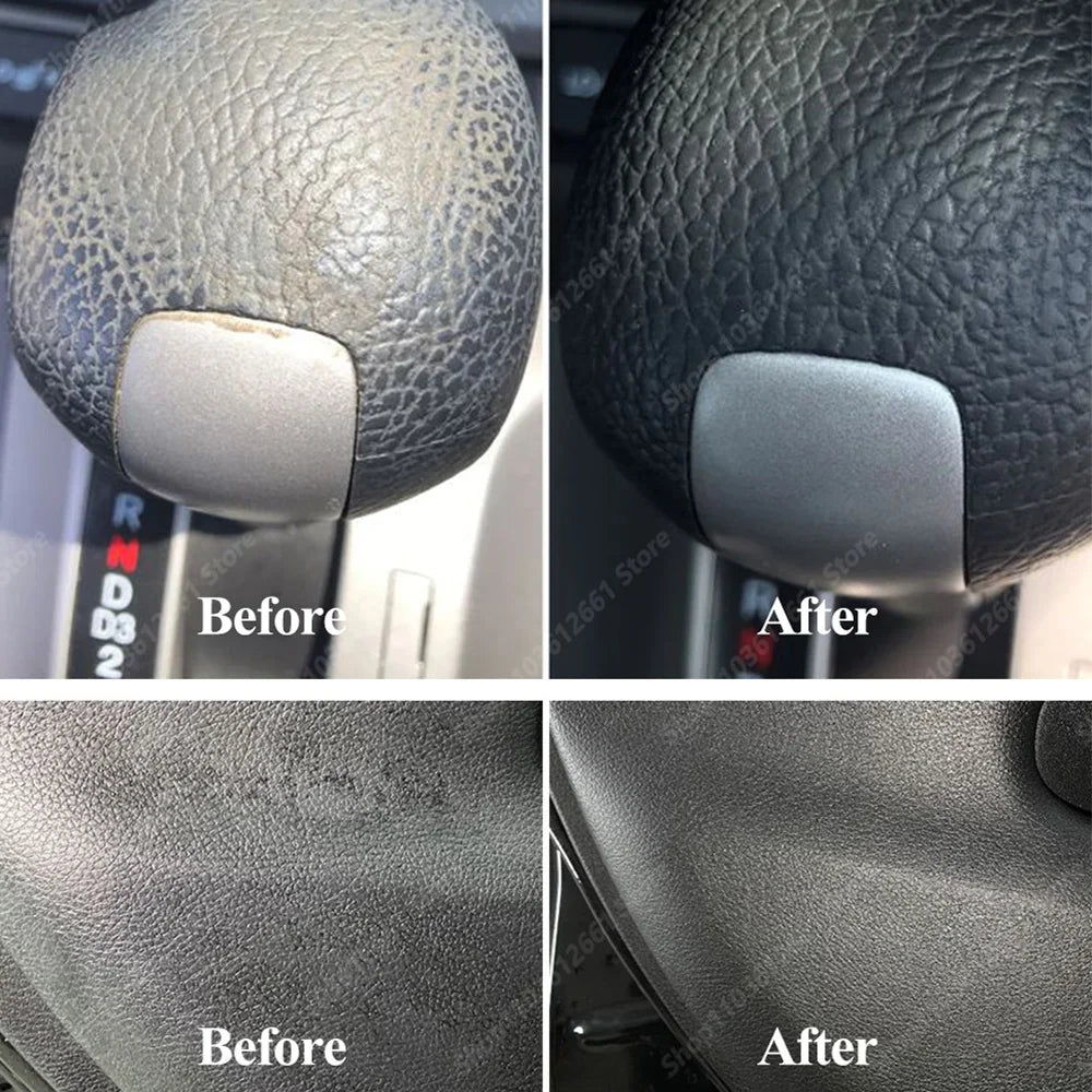Car Interior Plastic Repair Care Kit, Scratch Repair Paste, Refresh Faded Aged Trim, Polish Brighten with Long-Term Protection