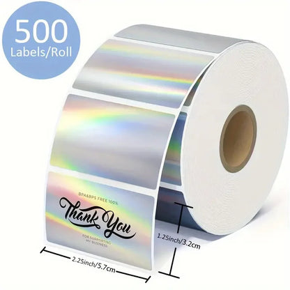 Munbyn/Nelko Holographic Laser Silver Sticker DIY Seal Labels for Card Festival Crafts Party Decorations for 241BT 246S D520
